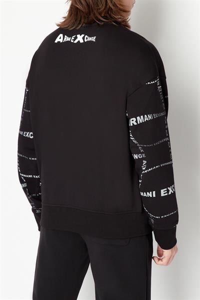 Armani Exchange Erkek Bisiklet Yaka Sweatshirt Siyah