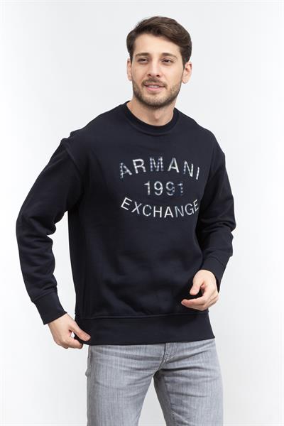 Armani Exchange Erkek Bisiklet Yaka Sweatshirt Lacivert