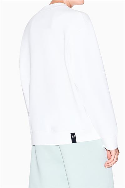 Armani Exchange Erkek Bisiklet Yaka Sweatshirt Beyaz