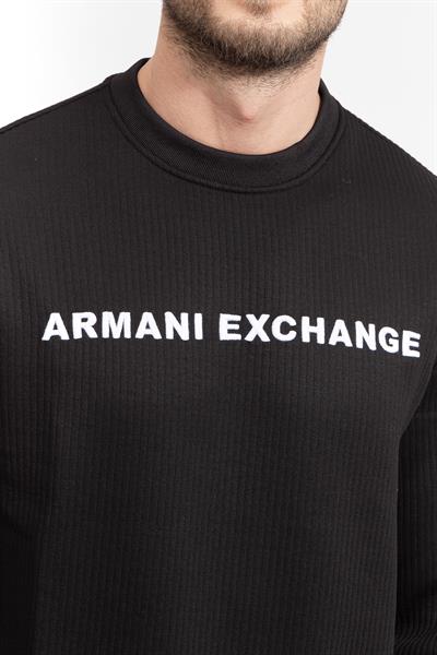 Armani Exchange Erkek Bisiklet Yaka Sweatshirt Siyah