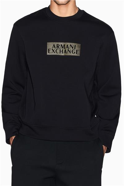 Armani Exchange Erkek Bisiklet Yaka Sweatshirt Siyah