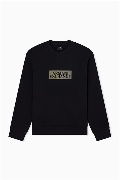Armani Exchange Erkek Bisiklet Yaka Sweatshirt Siyah