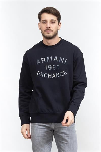 Armani Exchange Erkek Bisiklet Yaka Sweatshirt Lacivert