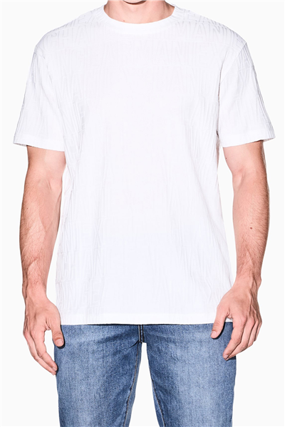 Armani Exchange Erkek Bisiklet Yaka T-Shirt Beyaz