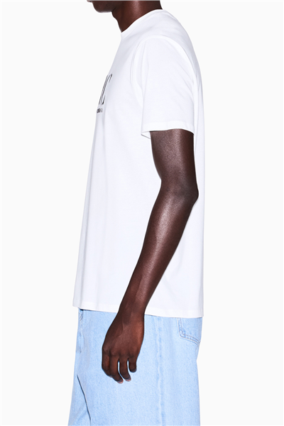 Armani Exchange Erkek Bisiklet Yaka T-Shirt Beyaz