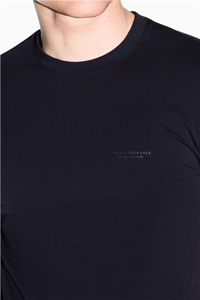 Armani Exchange Erkek Bisiklet Yaka T-Shirt Lacivert