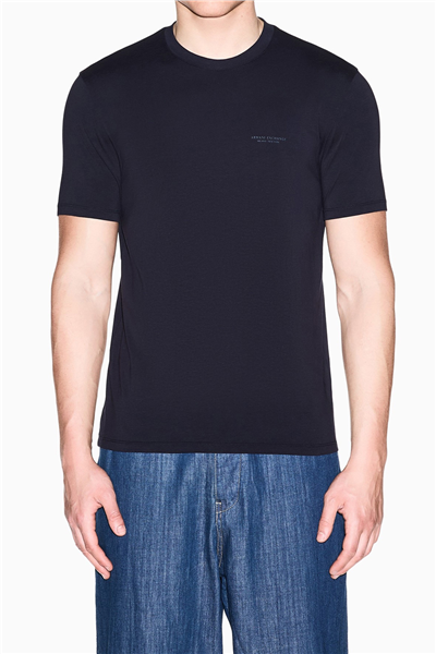 Armani Exchange Erkek Bisiklet Yaka T-Shirt Lacivert