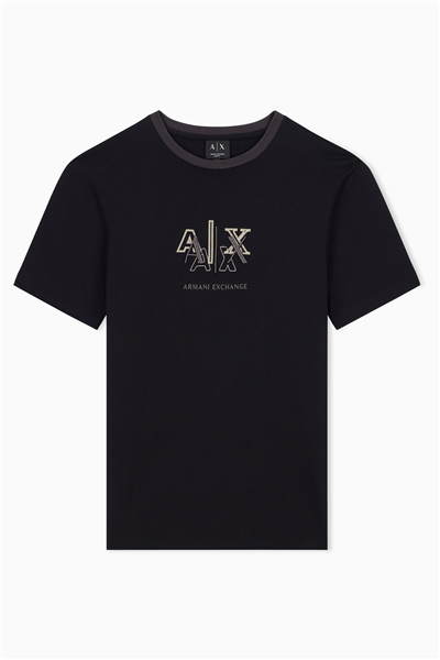 Armani Exchange Erkek Bisiklet Yaka T-Shirt Siyah