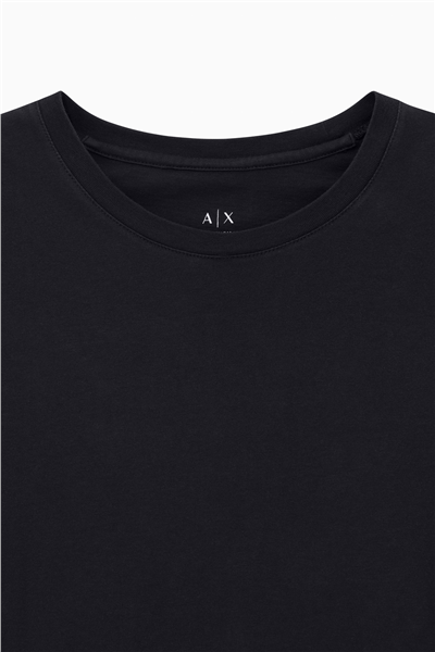 Armani Exchange Erkek Bisiklet Yaka T-Shirt Siyah