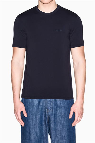 Armani Exchange Erkek Bisiklet Yaka T-Shirt Lacivert