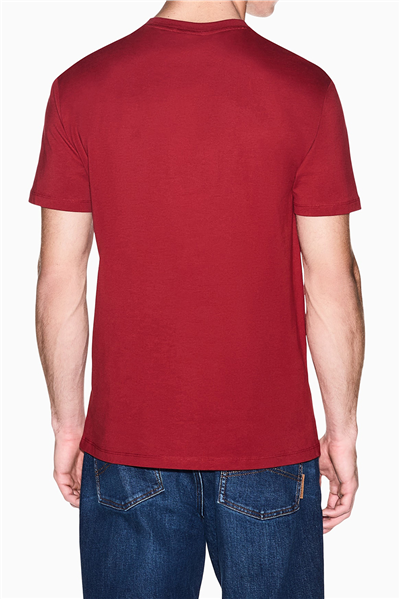 Armani Exchange Erkek Bisiklet Yaka T-Shirt Kırmızı