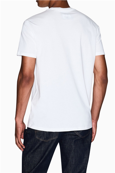 Armani Exchange Erkek Bisiklet Yaka T-Shirt Beyaz
