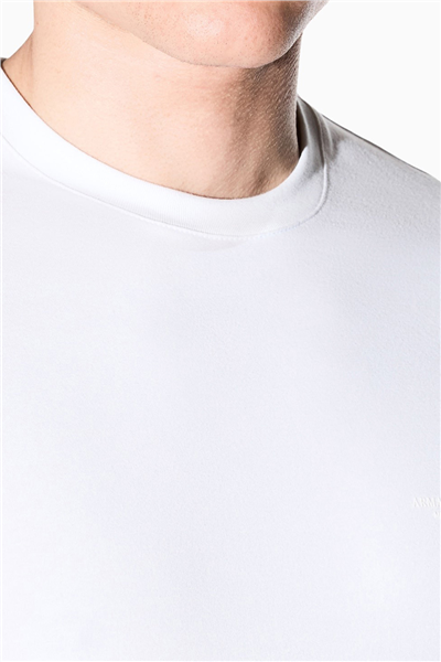 Armani Exchange Erkek Bisiklet Yaka T-Shirt Beyaz
