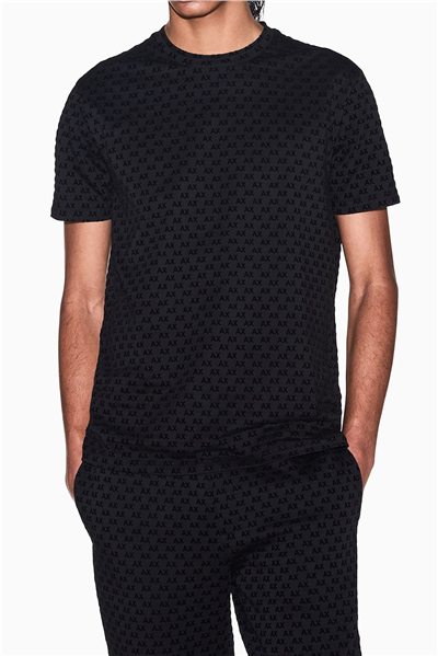 Armani Exchange Erkek Bisiklet Yaka T-Shirt Siyah