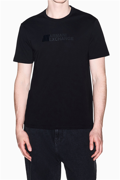 Armani Exchange Erkek Bisiklet Yaka T-Shirt Siyah