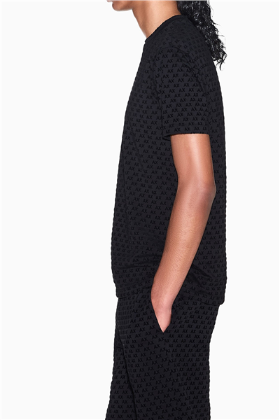 Armani Exchange Erkek Bisiklet Yaka T-Shirt Siyah