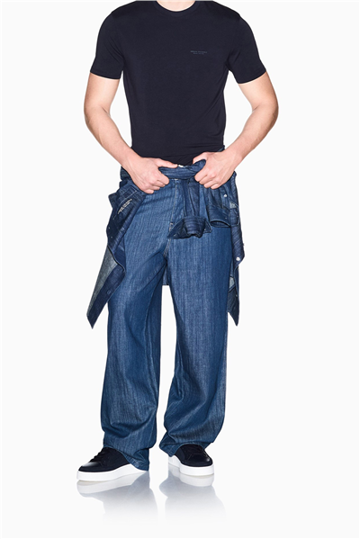 Armani Exchange Erkek Bisiklet Yaka T-Shirt Lacivert