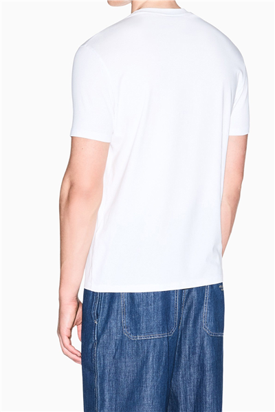 Armani Exchange Erkek Bisiklet Yaka T-Shirt Beyaz