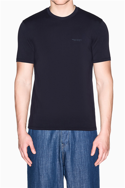 Armani Exchange Erkek Bisiklet Yaka T-Shirt Lacivert
