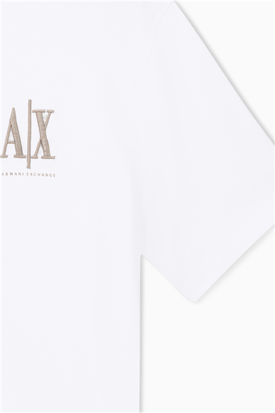 Armani Exchange Erkek Bisiklet Yaka T-Shirt Beyaz