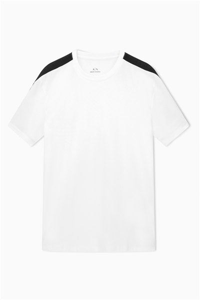 Armani Exchange Erkek Bisiklet Yaka T-Shirt Beyaz