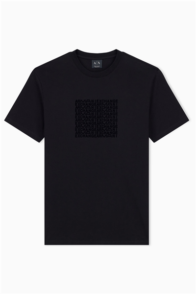 Armani Exchange Erkek Bisiklet Yaka T-Shirt Siyah