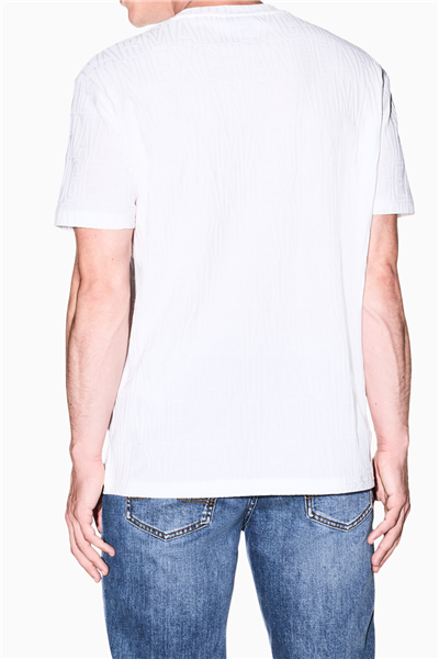 Armani Exchange Erkek Bisiklet Yaka T-Shirt Beyaz