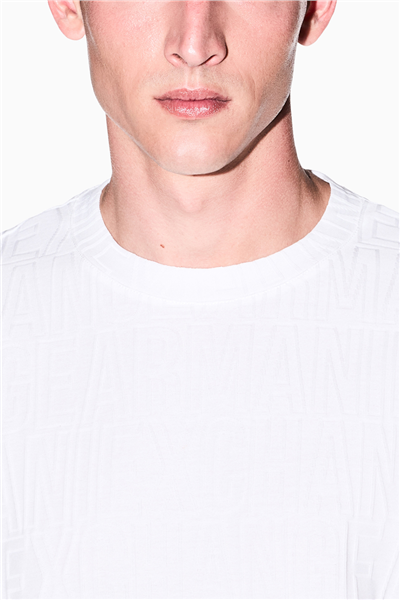 Armani Exchange Erkek Bisiklet Yaka T-Shirt Beyaz
