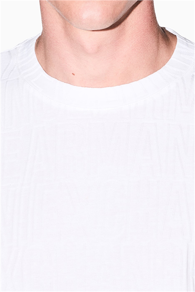 Armani Exchange Erkek Bisiklet Yaka T-Shirt Beyaz