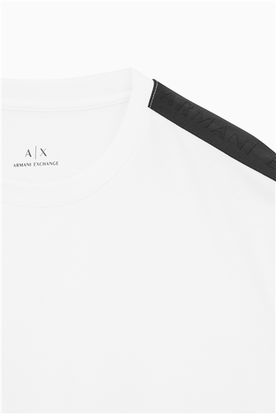 Armani Exchange Erkek Bisiklet Yaka T-Shirt Beyaz