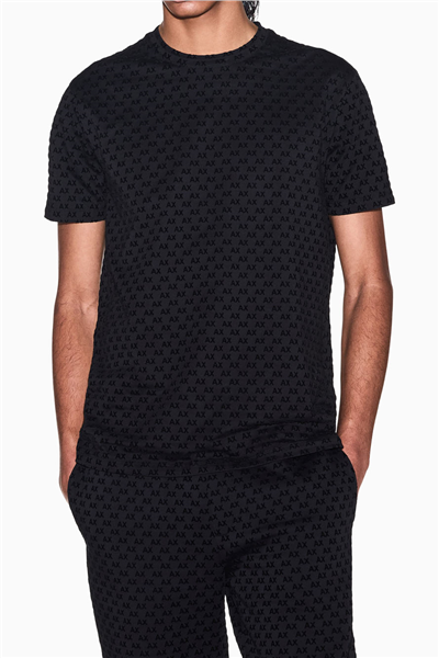 Armani Exchange Erkek Bisiklet Yaka T-Shirt Siyah