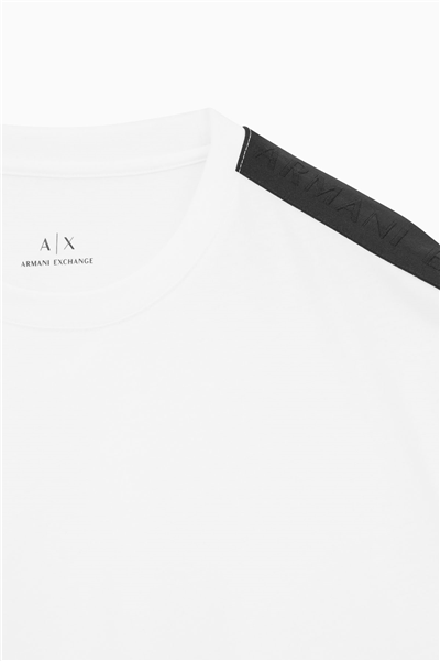 Armani Exchange Erkek Bisiklet Yaka T-Shirt Beyaz