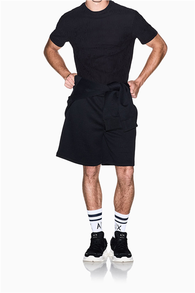 Armani Exchange Erkek Bisiklet Yaka T-Shirt Siyah