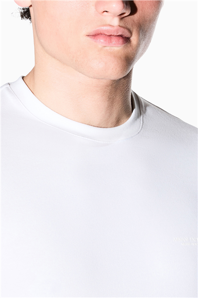 Armani Exchange Erkek Bisiklet Yaka T-Shirt Beyaz