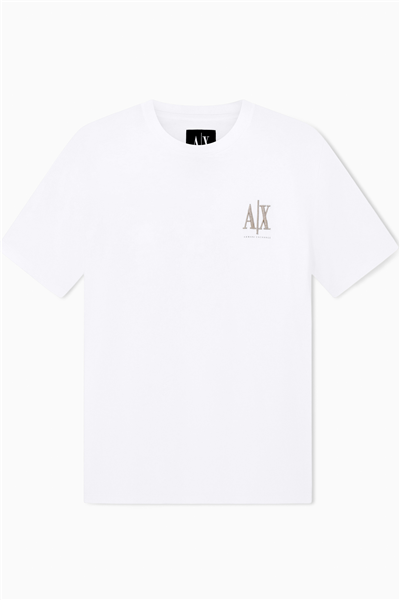 Armani Exchange Erkek Bisiklet Yaka T-Shirt Beyaz