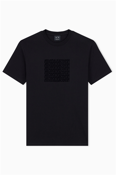 Armani Exchange Erkek Bisiklet Yaka T-Shirt Siyah
