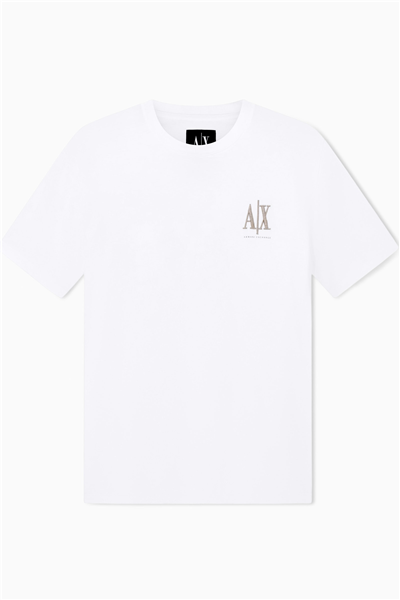 Armani Exchange Erkek Bisiklet Yaka T-Shirt Beyaz