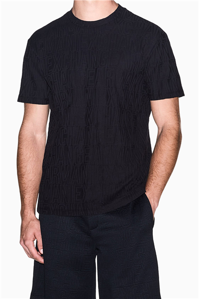 Armani Exchange Erkek Bisiklet Yaka T-Shirt Siyah
