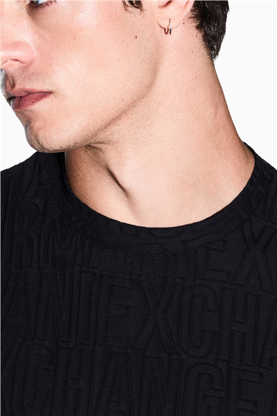 Armani Exchange Erkek Bisiklet Yaka T-Shirt Siyah