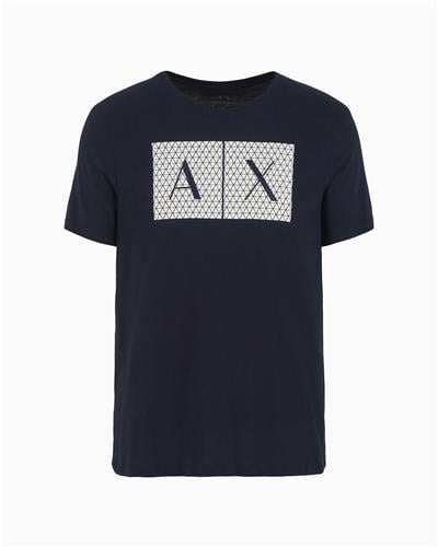 Armani Exchange Erkek Bisiklet Yaka T-Shirt Lacivert
