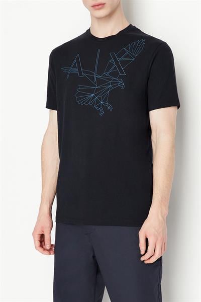 Armani Exchange Erkek Bisiklet Yaka T-Shirt Lacivert
