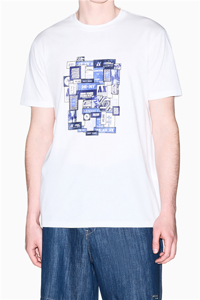 Armani Exchange Erkek Bisiklet Yaka T-Shirt Beyaz