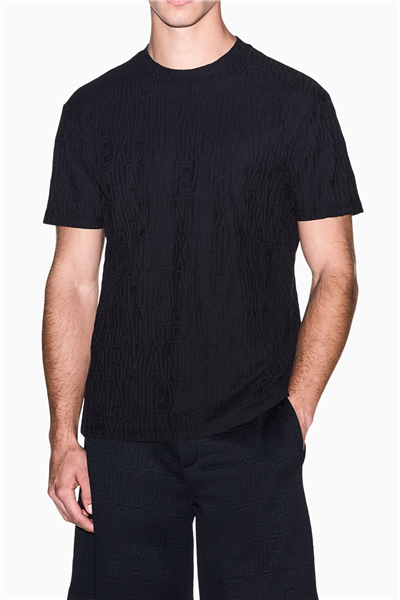Armani Exchange Erkek Bisiklet Yaka T-Shirt Siyah