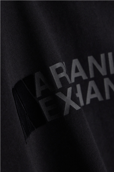 Armani Exchange Erkek Bisiklet Yaka T-Shirt Siyah