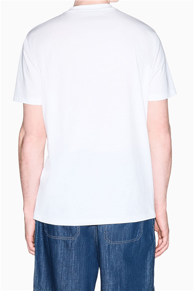 Armani Exchange Erkek Bisiklet Yaka T-Shirt Beyaz
