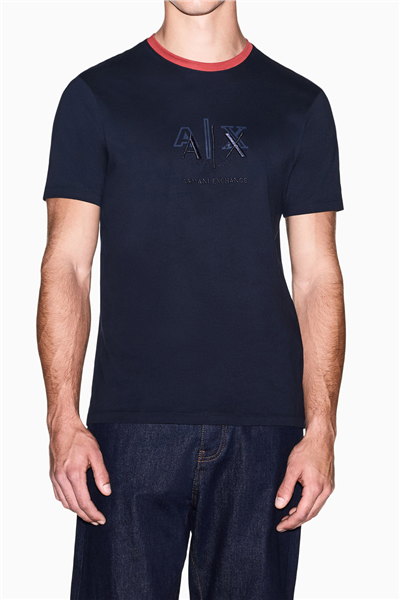 Armani Exchange Erkek Bisiklet Yaka T-Shirt Lacivert