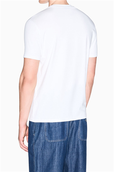 Armani Exchange Erkek Bisiklet Yaka T-Shirt Beyaz