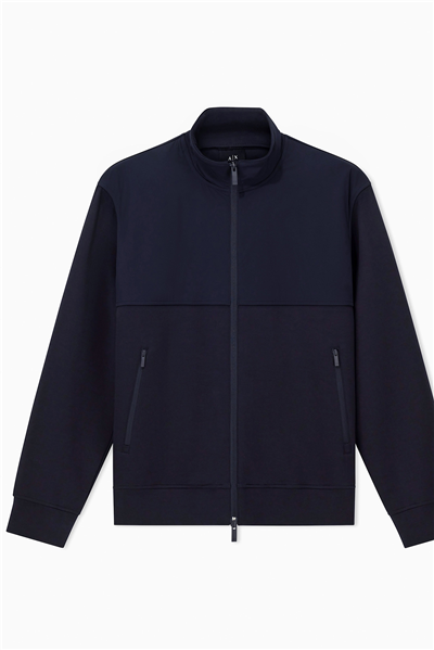 Armani Exchange Erkek Fermuarlı Sweatshirt Lacivert