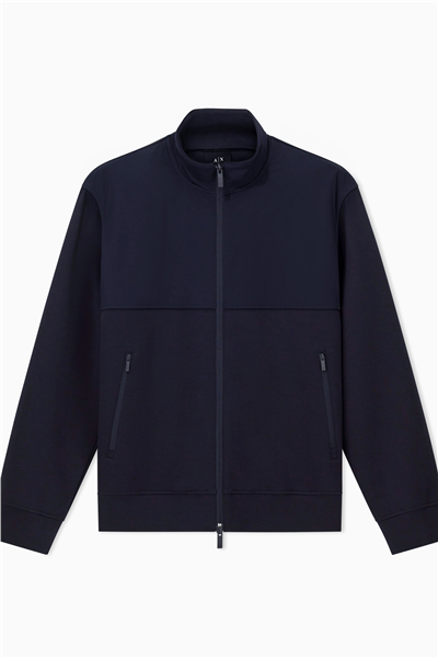 Armani Exchange Erkek Fermuarlı Sweatshirt Lacivert