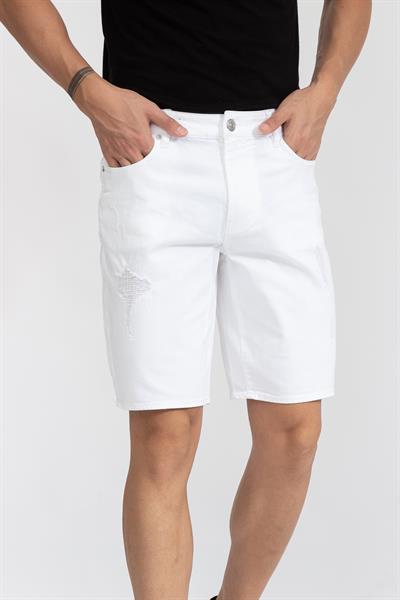 Armani Exchange Erkek Jean Şort Beyaz